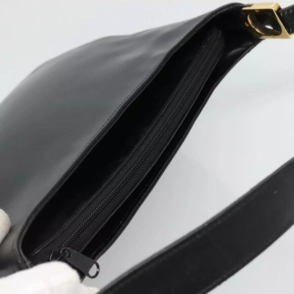 BALLY Shoulder Bag Leather Black Auth - Picture 7 of 16